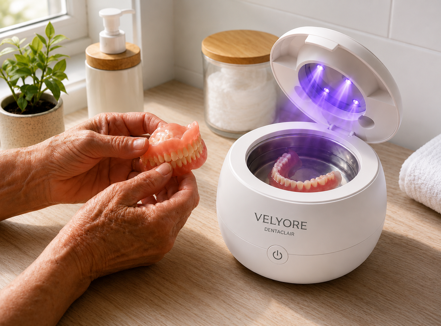 VELYORE DentaClair — Nettoyeur ultrasonique pour prothèses dentaires